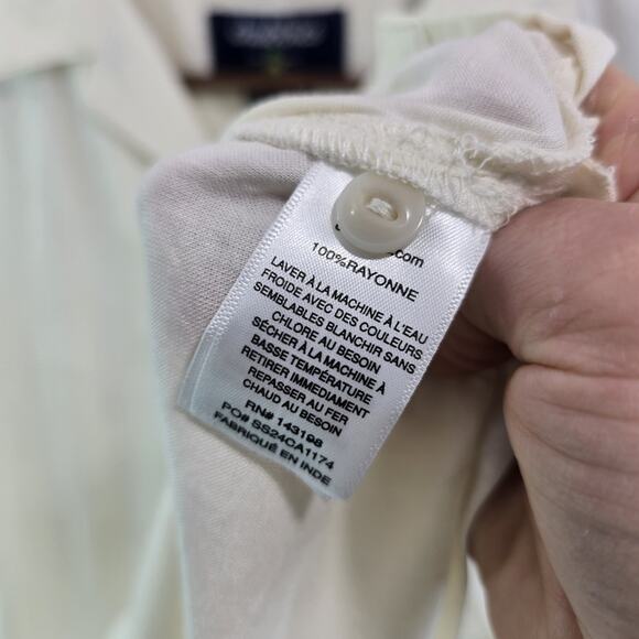 Chubbies Shirt Mens Medium Off White Lotus Button Sleeve Sunday Short Sleeve - Picture 11 of 13